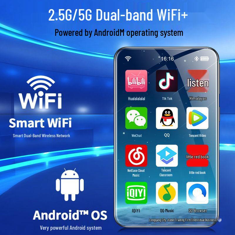 WLAN-fähiger MP4/MP5-Player: Tragbares Vollbildgerät für Musik, Video, Bluetooth und E-Book-Lesen