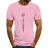 New summer short sleeved T-shirt top for men's daily casual street style round neck pullover printed T-shirt top for men's wear