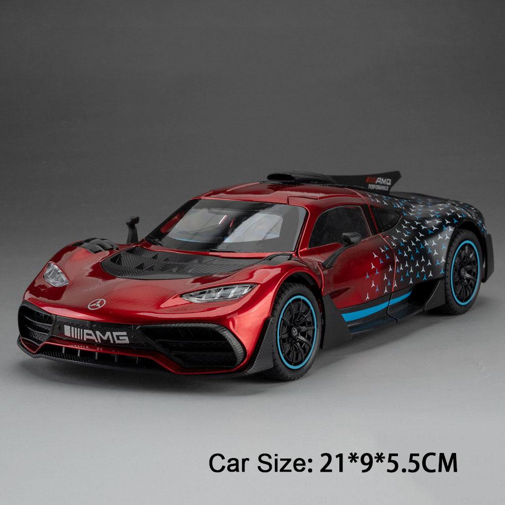 1:24 Scale ONE Sports Car Toy Model Light Music Pull Back Doors Opened Simulation Supercar Miniature Models Collection Gifts