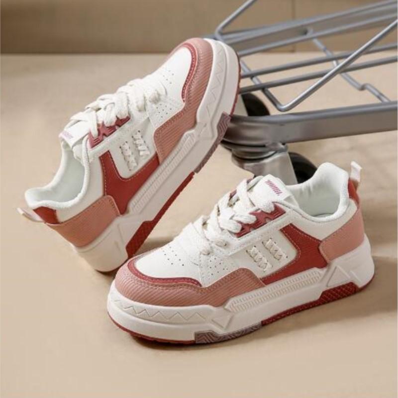 Őszi Új Vastag Talpú Fehér Lapos Cipő Női Alkalmi Cipő Női Divat Diák Deszkás Cipő Női C1202