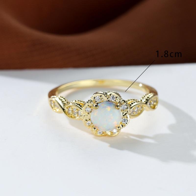 

Xin Orange White Gold Round White Flower Lace Personality Ring no. 10 золотий