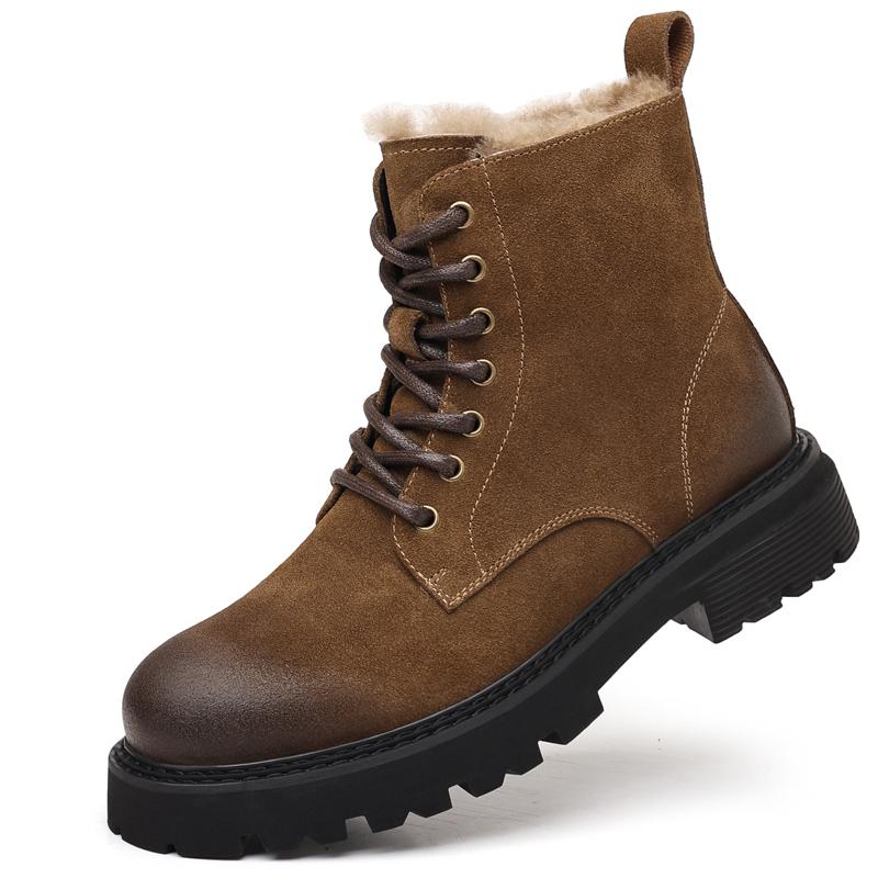 Trendy High Top Platform Winter Warm Boots Man Fashion Casual Boots For Men Original Comfortable Leather Men's Ankle Boots