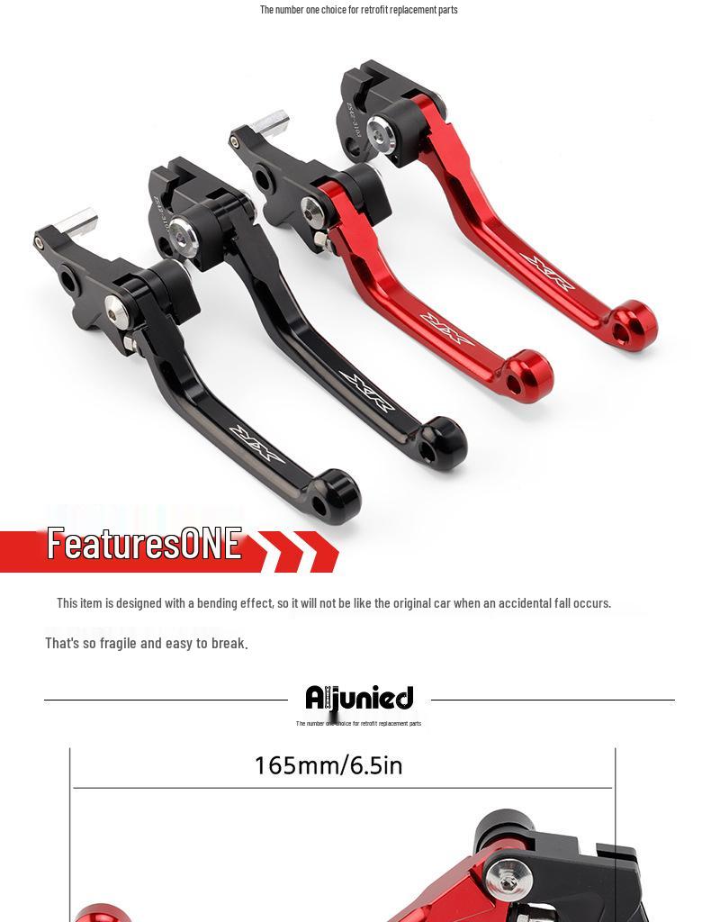 Honda XR650L/XR150L Rally Short Brake & Clutch Levers Bent Horn Version