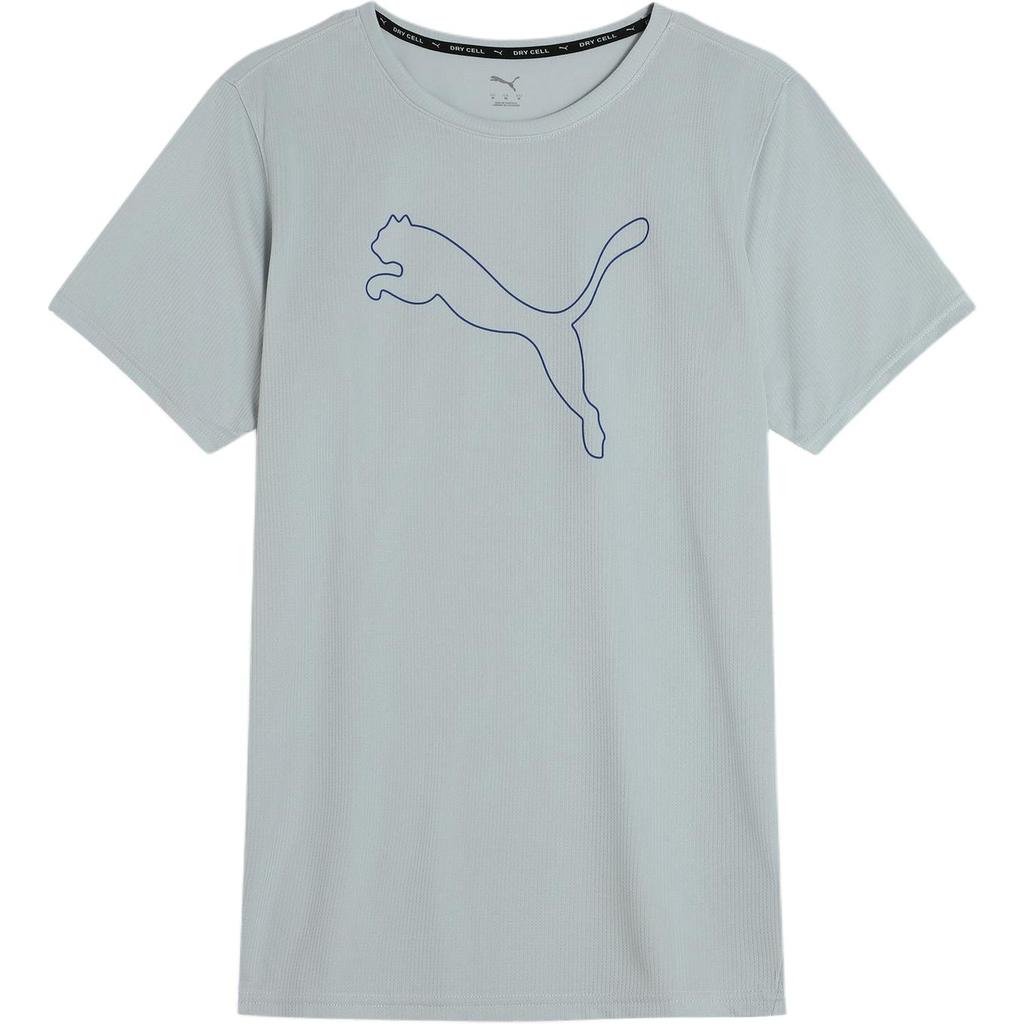 Puma Performance Cat Running Sports Series Casual Training Skin-Friendly Short Sleeve T-Shirt Men Tops Platinum-Gray 52031580