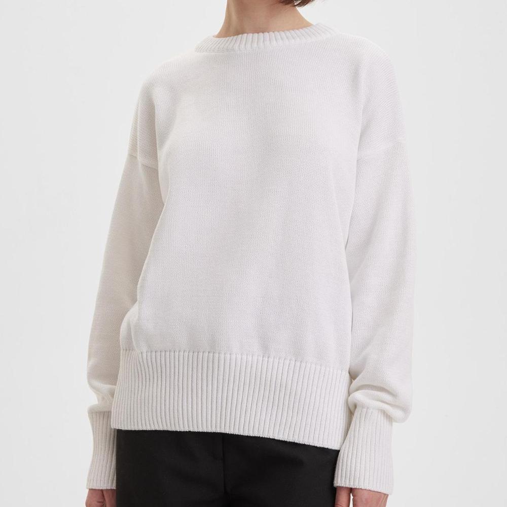 IHUASU Herbst und Winter Damenmode Lässiger einfarbiger Langarm O-Ausschnitt Lockerer Pullover