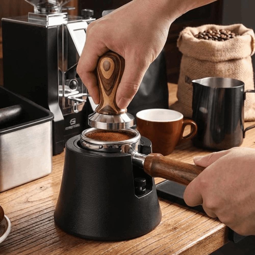51/53/58 MM Coffee Tamper Holder Anti-slip Base Card Slot Coffee Pressing Seat Height Adjustable Universal Coffee Tamper Base