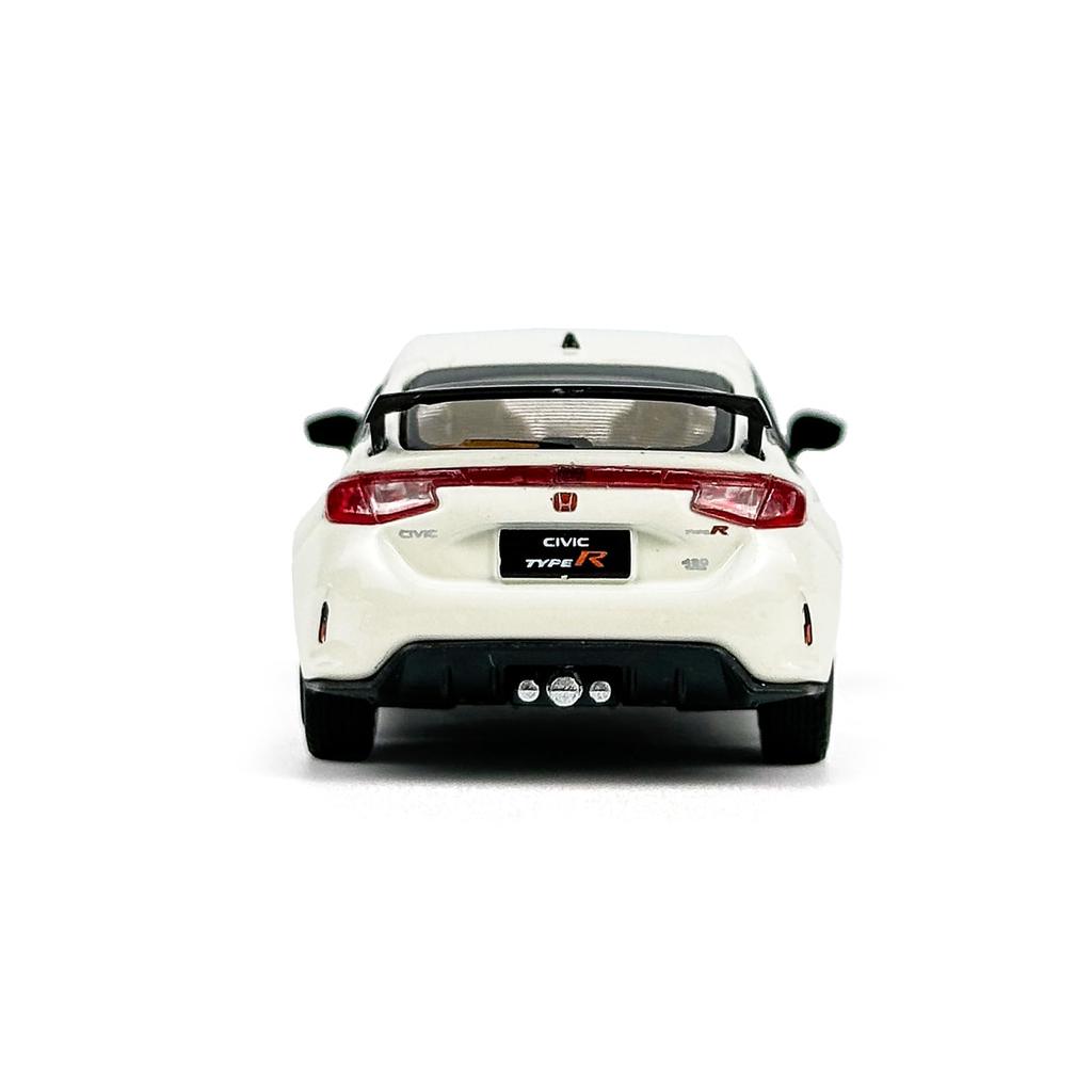 PAUDI MODEL scale 2023 Honda Civic FL5 diecast model mini size 1/64 TYPE-R car, white,
