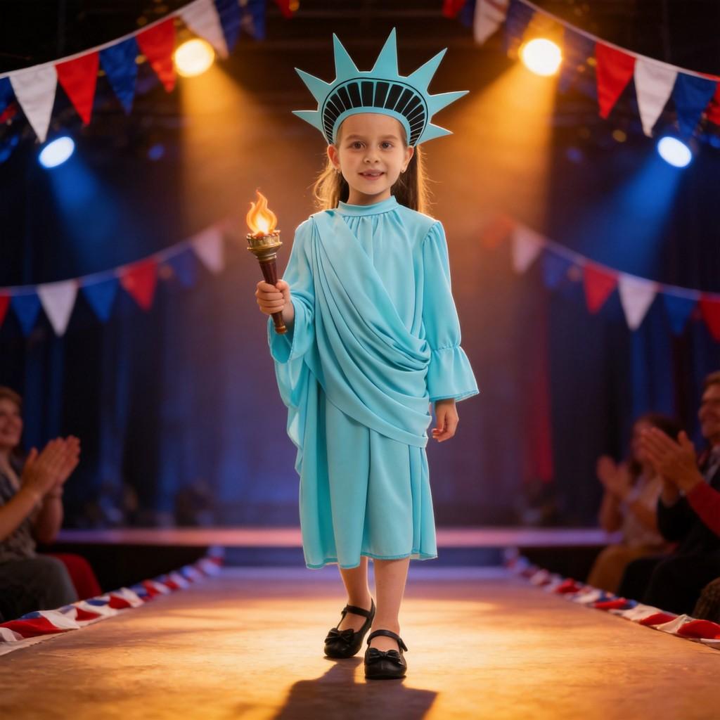 Halloween Statue Of Libertykids Cosplay Costume With Torch Design For Theatrical Shows