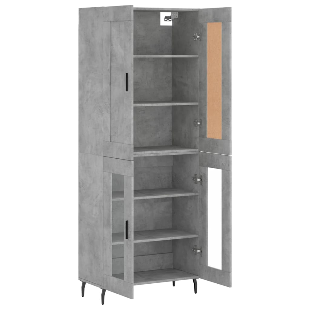 Highboard Concrete Gray 69.5 x 34 x 180 cm Particleboard