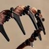 Rhinestone Hairband Elegant Vintage Non Slip Hair Hoop for Women Girls Fashionable Bridal Hair Accessory