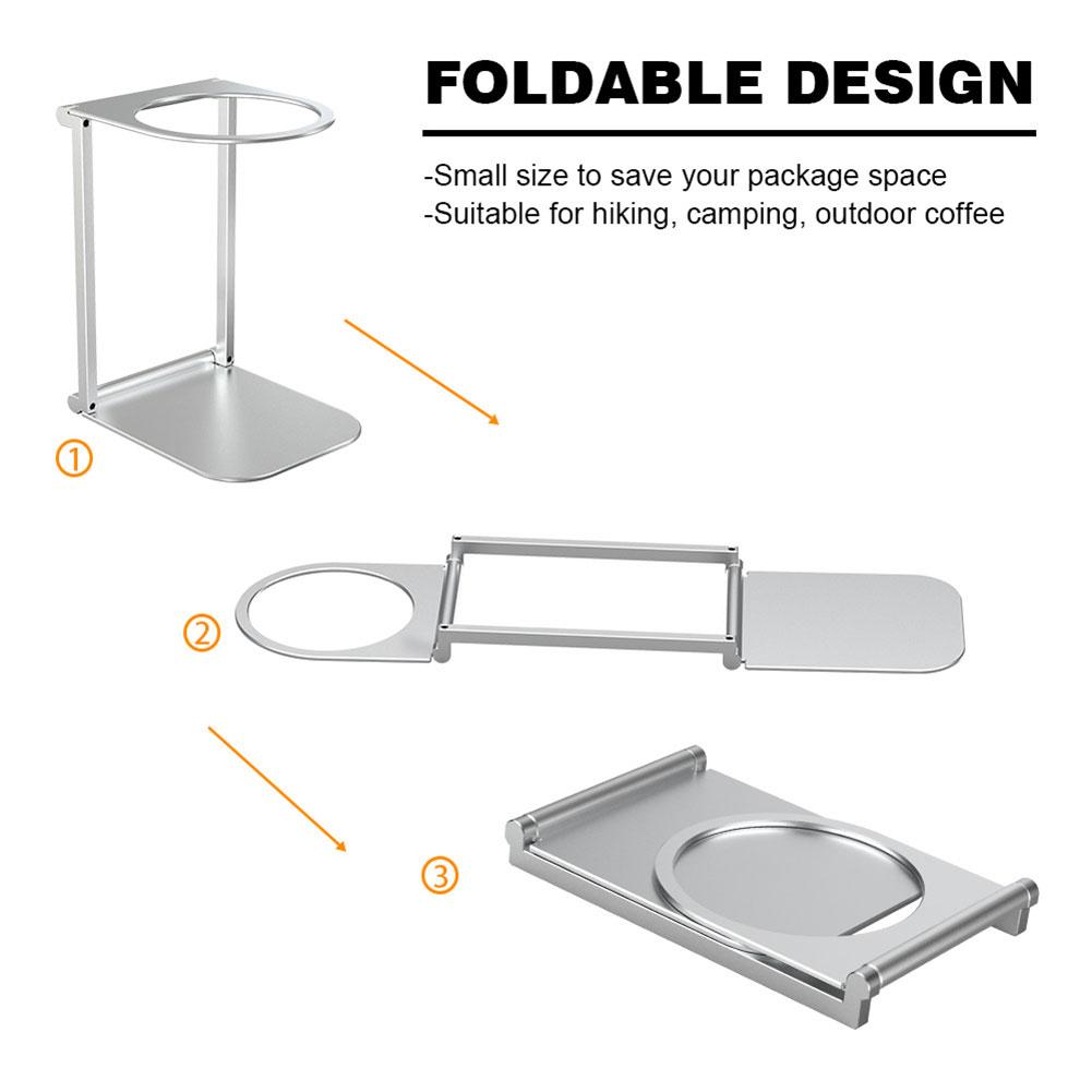 Aluminiumlegering Koffiefilterhouder Multifunctionele Espresso Dripper Stand Lichtgewicht Ondersteuningsstandaard voor Buitenreizen Gebruiksgereedschap