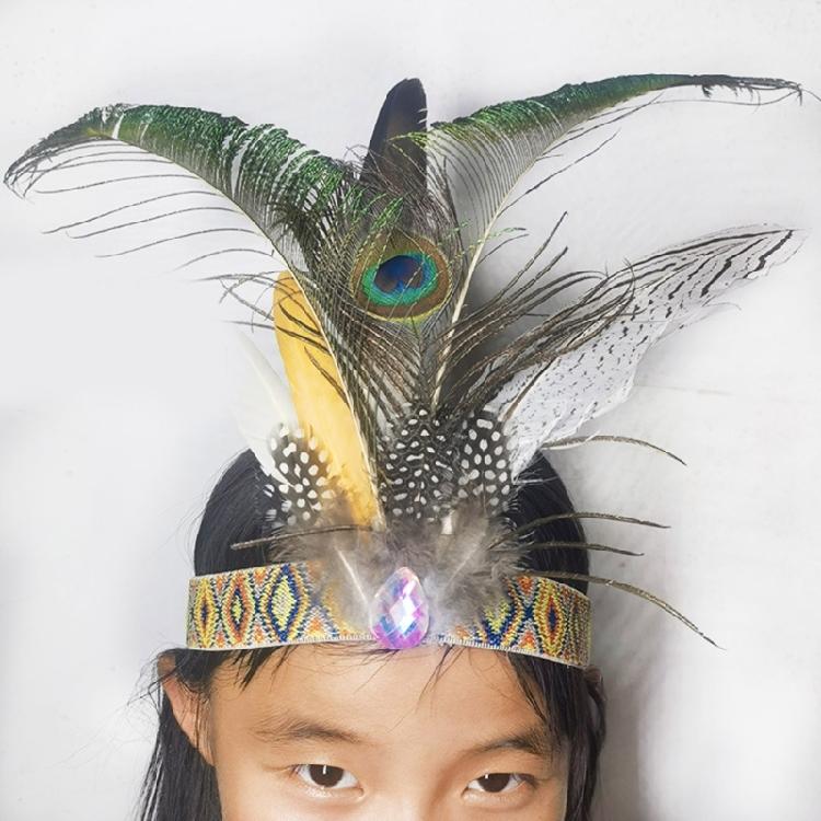 Elegant Feather Headband Cosplay Costume Ethnic Hairband For Adult Children Stage Props Accessories and Themed Parties