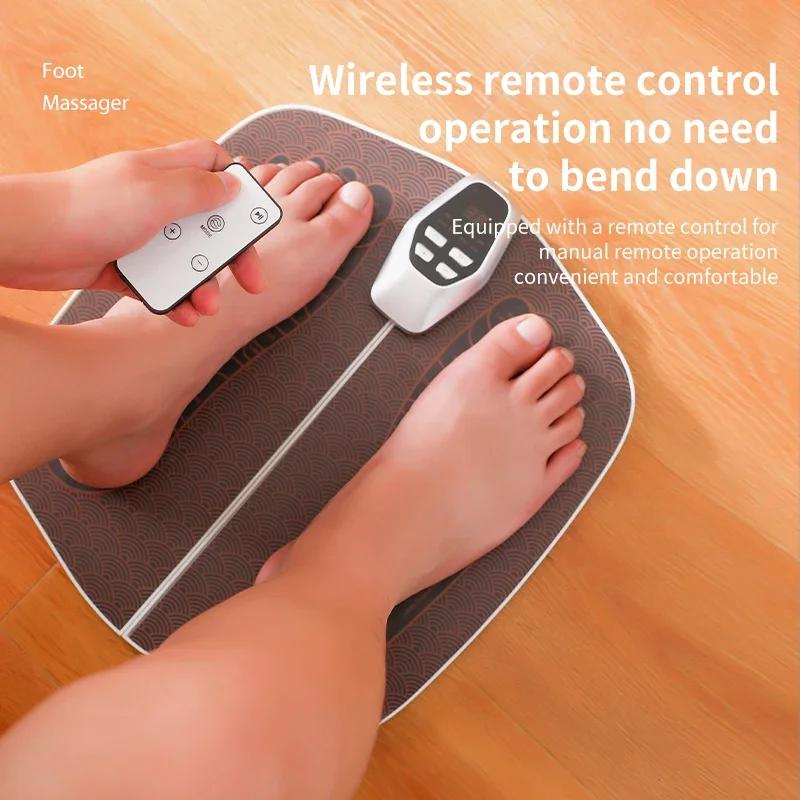 EMS Foot Massager Pad remote control Muscle Stimulation Improves Blood Circulation Acupoints massage usb charge foot massage