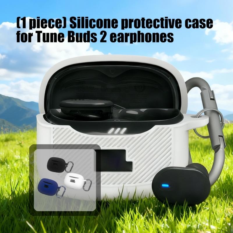 Scratchproof Case Shockproof Shell for Tune Buds 2 Dustproof Enclosure Housing Washable Silicone Sleeve Ergonomic Design