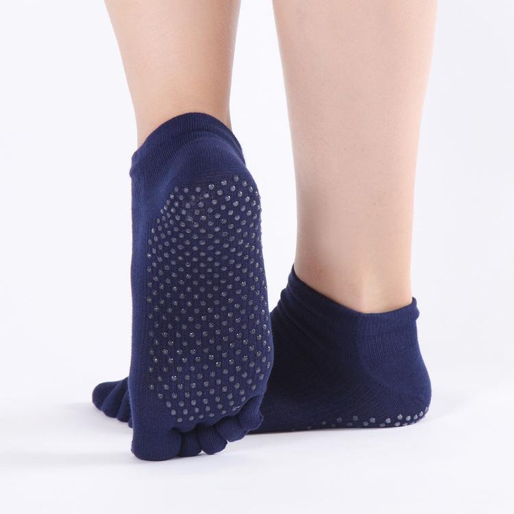 

Rubber Band Pressure Open-Toed Yoga Socks Women S Pure Cotton Combed Cotton Professional Sports Non-Slip Five-Finger Socks One Size