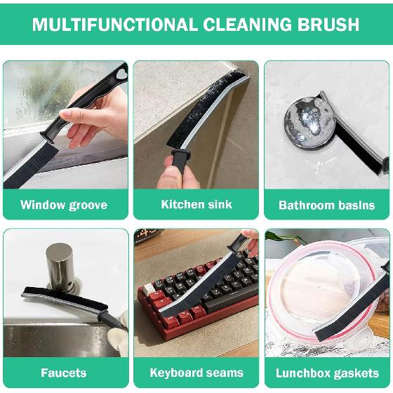 5 Pcs Crevice Cleaning Brush Multifunctional Hard Bristle Gap Cleaning Brush Tool, Gap Brush Suitable for Bathrooms, Kitchen Surfaces, Windows Groove
