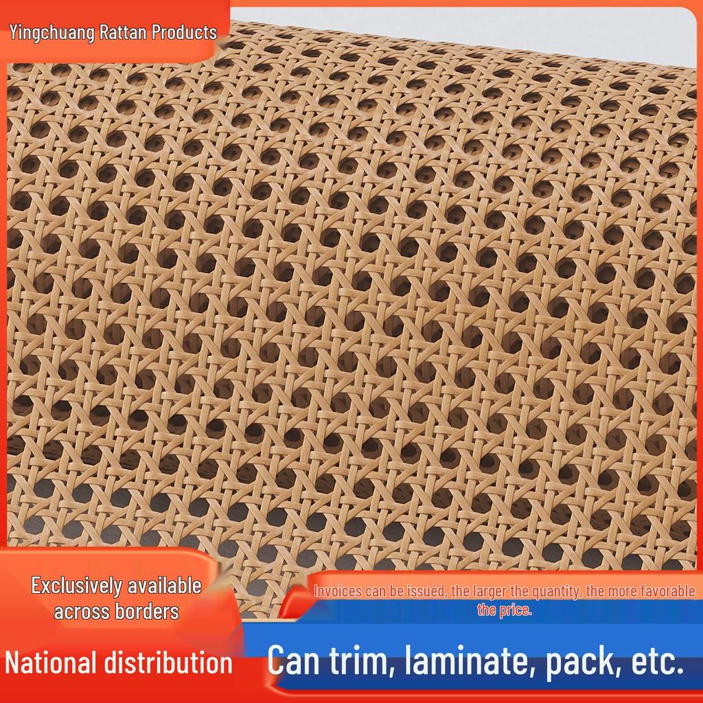 PE Rattan Weaving Material: Hexagonal Natural-Look Ceiling Veneer for Furniture, Door Frames, Screens, and Decorative Mats