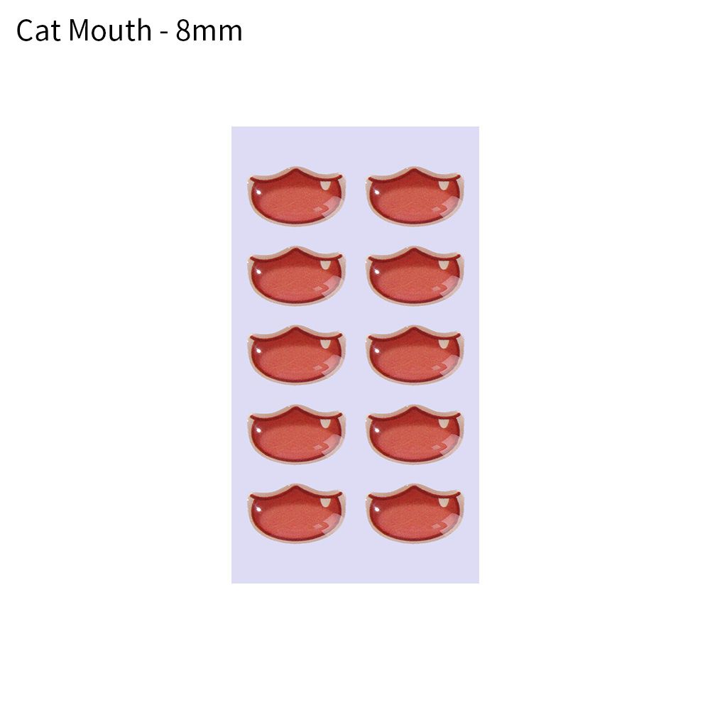 styles Decals cute MouthChips Paper Face Organ Paster Cartoon Mouth Stickers Anime Figurine Doll
