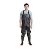 Men's High-End Thickened Wading Suit: Half-Body Waders with Integrated Rain Pants and Water Shoes for Fishing.
