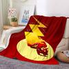1pc Flash Speed Flannel Throw Blanket - HD Printed Lightweight Soft Warm All-Season Blanket for Sofa, Bed, Travel, Camping 126