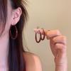 Silver Needle Ankara Red Love Stud Earrings Fashion Temperament, New Earrings Light Luxury High Sense Autumn and Winter