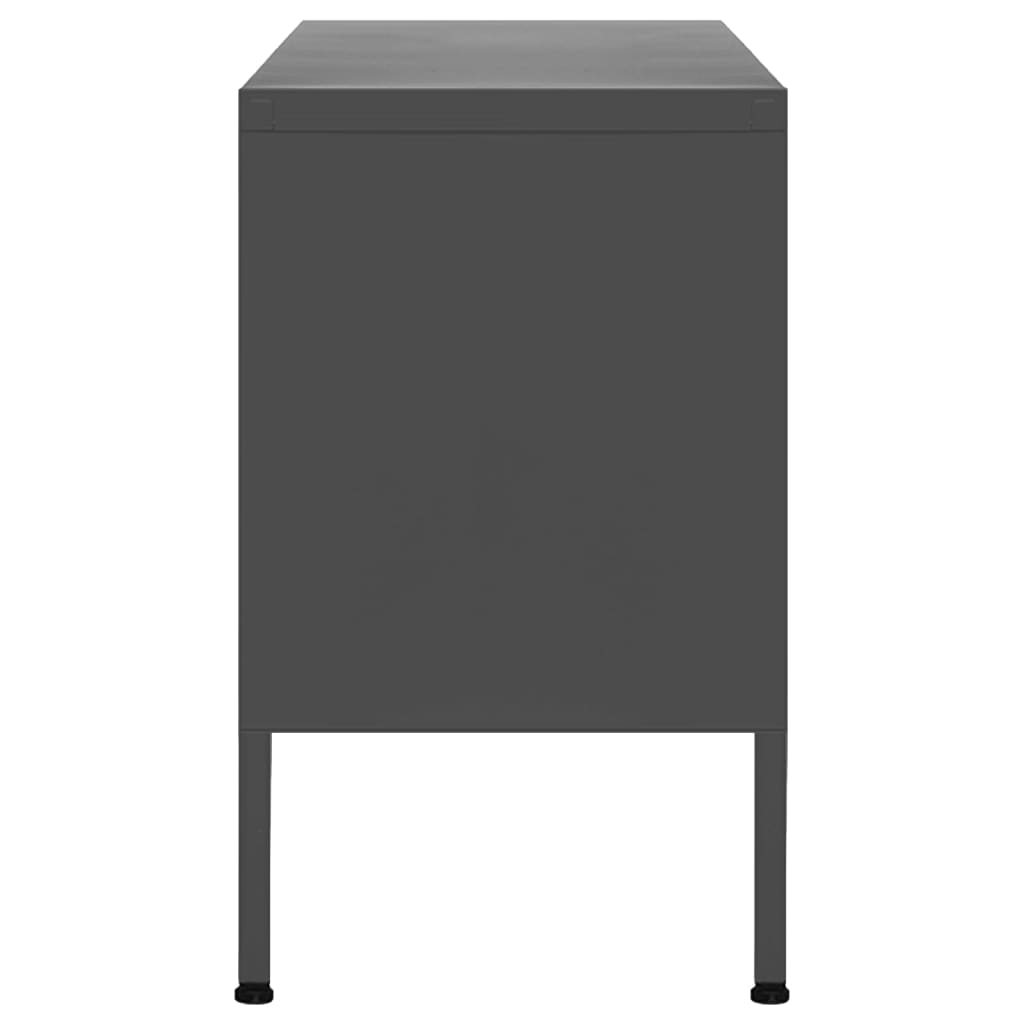Vidaxl Szafka Pod Telewizor, Antracytowa, 105X35X50 Cm, Stalowa