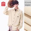 MINISO Men's Japanese Style Relaxed Fit Corduroy Long Sleeve Shirt Jacket
