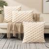 Woven Snowflake Velvet Solid Color Pillow Cover Pillowcase Soft Comfortable Waist Cushion Cover for Living Room Sofa Home Decor