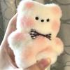 Couple Bear Rabbit Squeaking Plush Doll Pendant Cute Blush Rabbit Bag Keychain Pendant