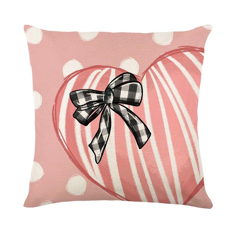 

Pink Valentine s Day Themed Pillowcase, Light Luxury and Fashionable Square Cushion Cover, Romantic Atmosphere Home Decoration 45*45cm