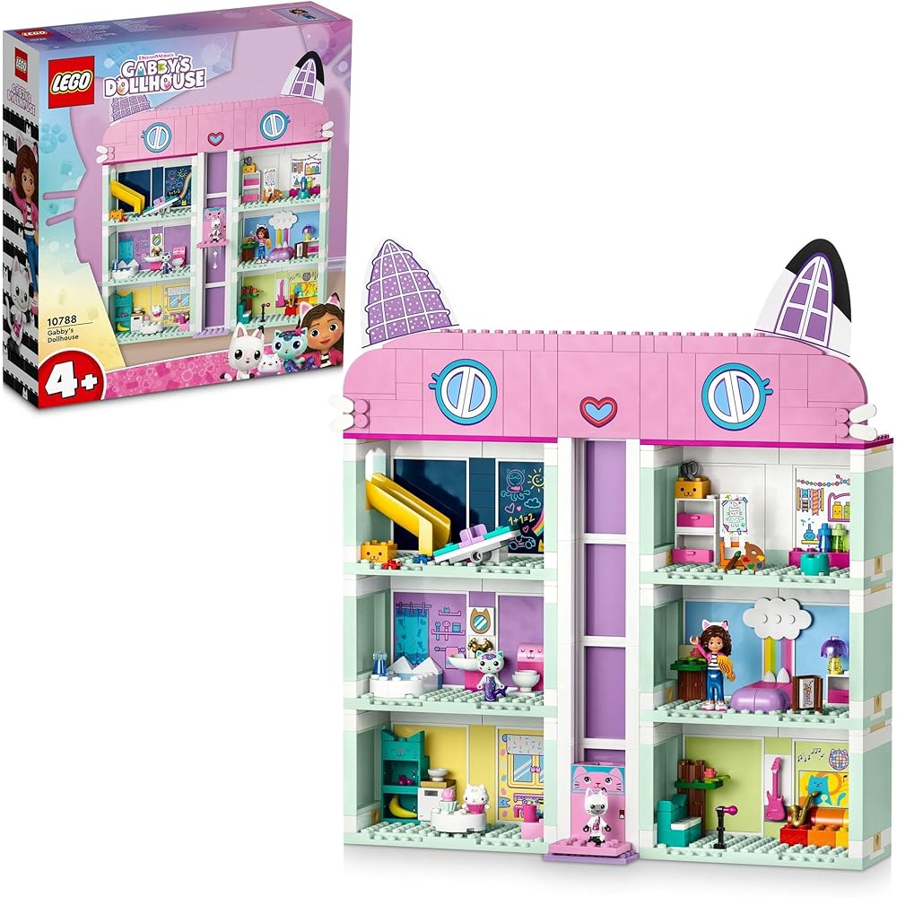 LEGO Gabby s Dollhouse Building Toy for Kids Ages 4-6, Educational Playset with Blocks and Dolls, 10788