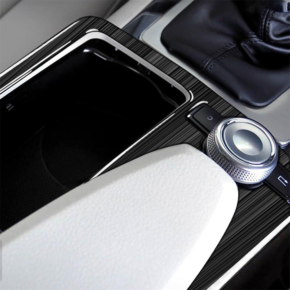 Carbon Fiber Console Cup Holder Panel Cover For Mercedes C-Class W204 2007-2013