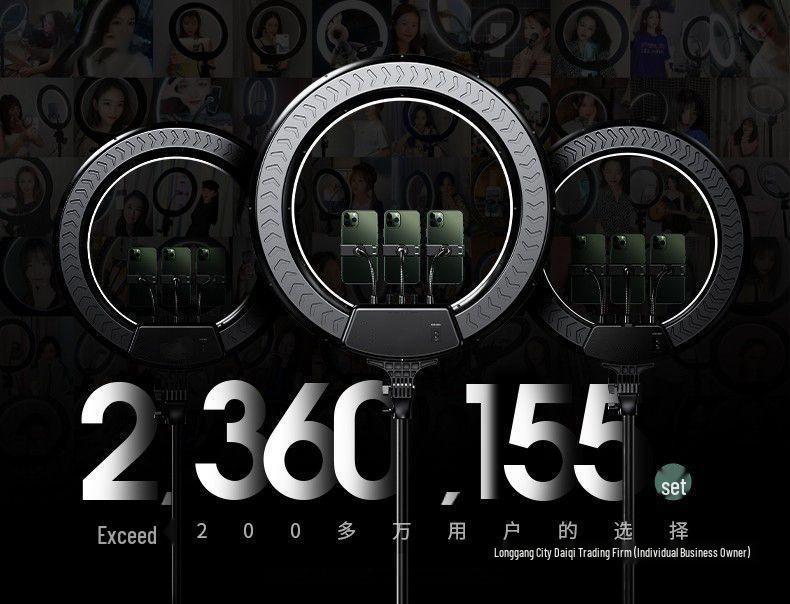 22-inch Mobile Phone Stand with Fill Light for Live Streaming & Photography