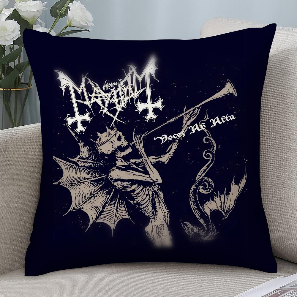 Band M-Mayhem Pillow Case 3D Print Polyester Fiber 40*40 cm Home Sofa Throw Pillow Cover Decoration Festival Gift