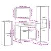 Bathroom Furniture Set 5 Pieces Brown 60 X 38.5 X 46 Cm
