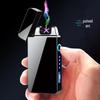 Men's Double Arc Windproof Lighter with Power Display and USB Charging