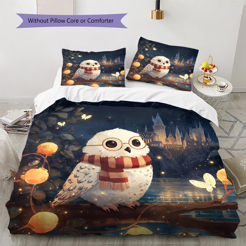 Set Copripiumino Trapuntato con Fantasia Cartone Animato Federa Decorazione per la Casa Regalo di Compleanno (1 * copripiumino + 2 * federa, senza nucleo)