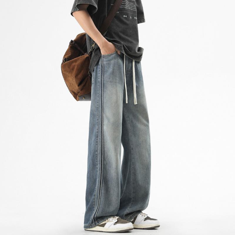 JYL Brand-new all-elastic tie daily minimalist loose straight pants