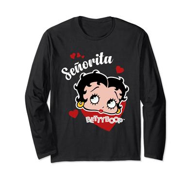 Betty Boop Senorita Herz Langarm-T-Shirt