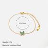 European and American new ins wind zircon butterfly bracelet women's personality fashion gold-plated stainless steel bracelet spot
