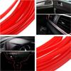 Red 5M Flexible Trim For DIY Automobile Car Interior Exterior Moulding Trim Decorative Line Strip