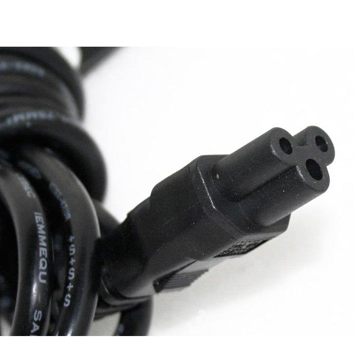 Kabel zasilający Akyga AK-NB-01A CEE 7/7 - IEC C5 do notebooka (koniczynka) 250V/50Hz 2,5A 1,5m czarny