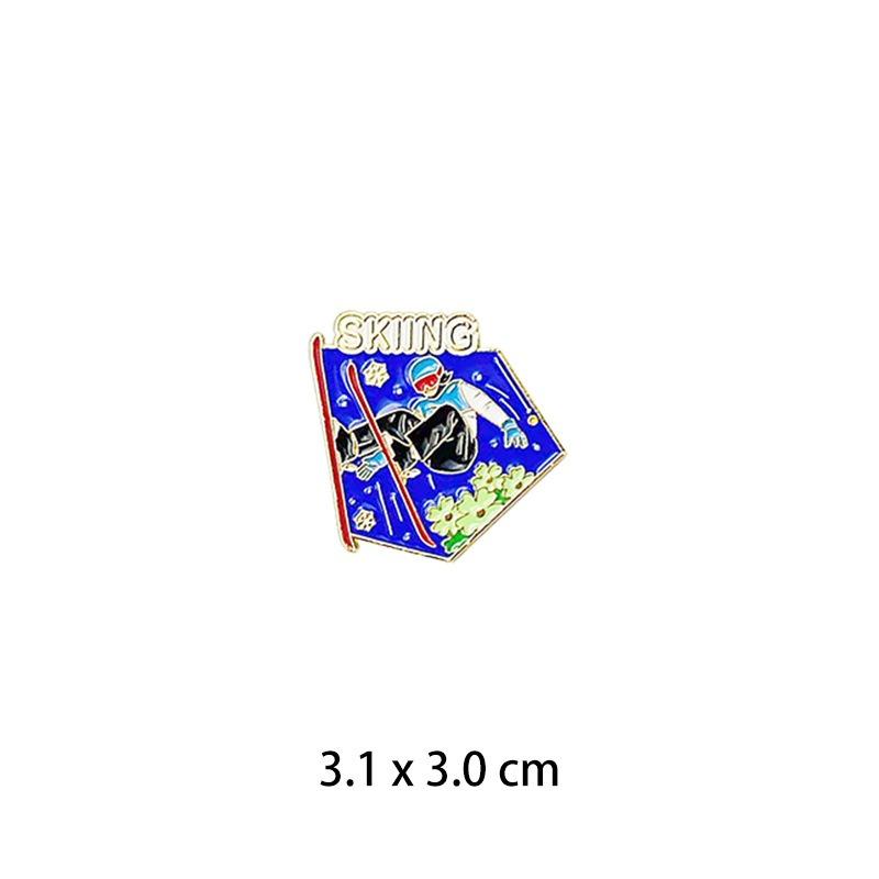 1Pc Cartoon Basketball Football Badminton Metal Badge Student Backpack Hat Denim Coat DIY Deco Lapel Pins Boy Couple Brooch