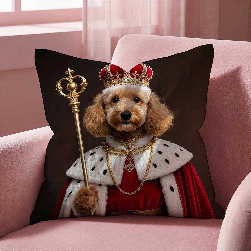Poodle Dog Cushion Cover Multi-Scene Pillow Cover for Home & Car - Reversible, Soft & Durable for Daily Use
