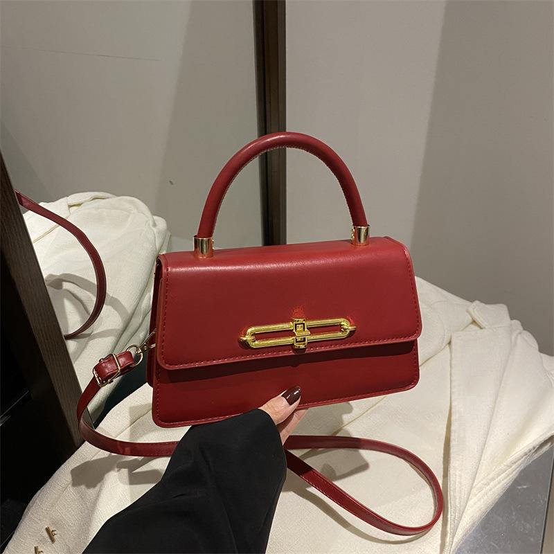 Fresh and Sweet Girl's Women's Bag Personalized Winter Fashion Shoulder Messenger Bag Simple New Small Square Bag