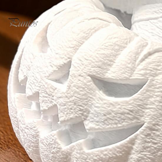 Personalisiertes Geschenk für Erwachsene 3D-gedruckter Kürbisjunge Figur, Unbemalte weiße DIY-Statue, Leere PLA-Skulptur Kunst Halloween Mumie Skulptur, Kreativ