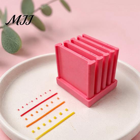 Handmade Earring Tools 1 Set Polymer Clay Thickness String Rollers, Rolling Guide 0.5-5mm, with Storage Base, Strip Roller Maker for Earrings,