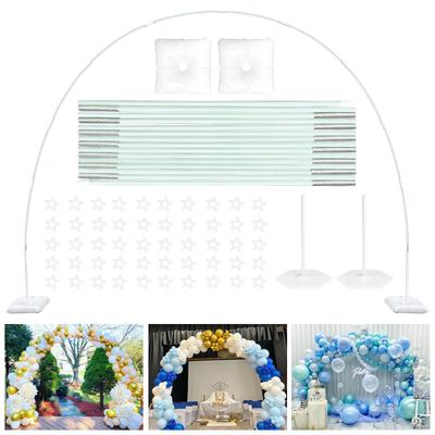 Kit Supporto Arco di Palloncini TEKXYZ, Larghezza 10 piedi x Altezza 7,5 piedi, Struttura Arco di Palloncini Regolabile, Perfetto per Decorazioni per Feste, Palloncini Non Inclusi