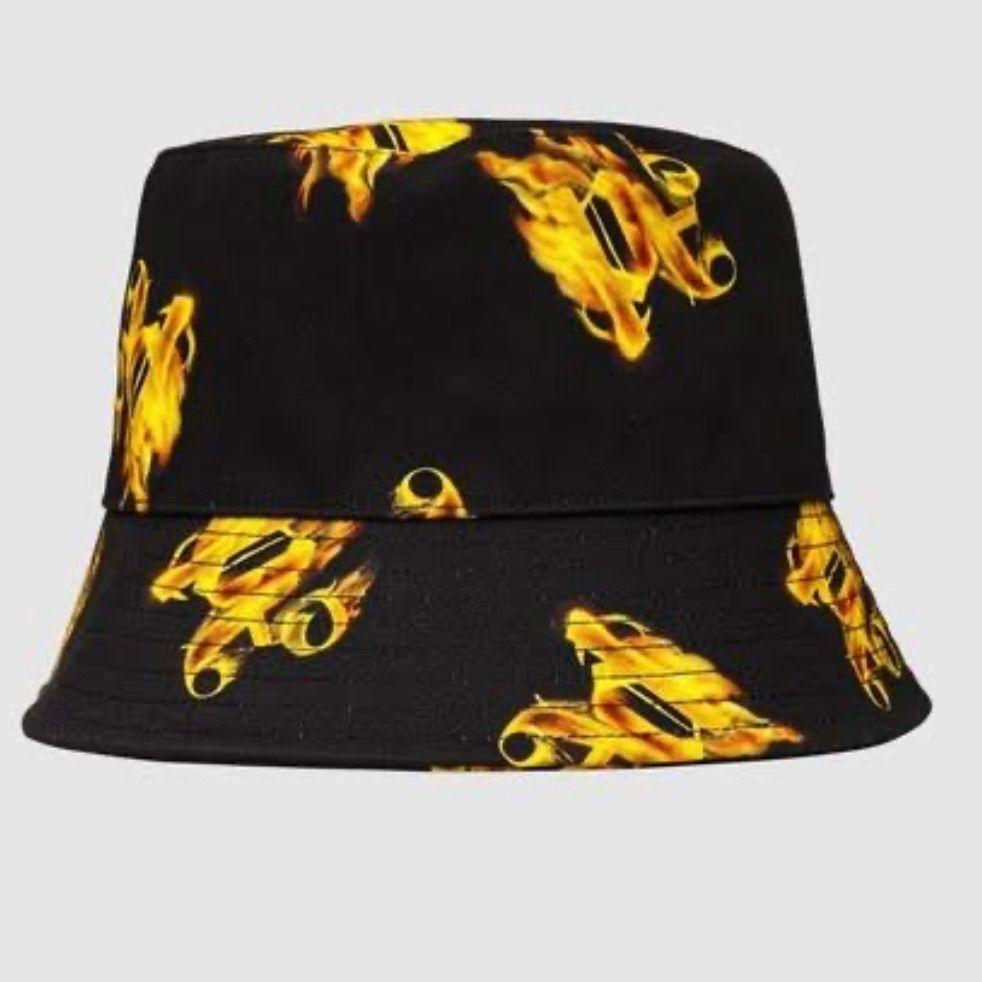 Used New and unused Palm Angels Palm Angels Bucket Hat Bakeha Fire Logo Eastland PMLR24-035 Below list price SALE