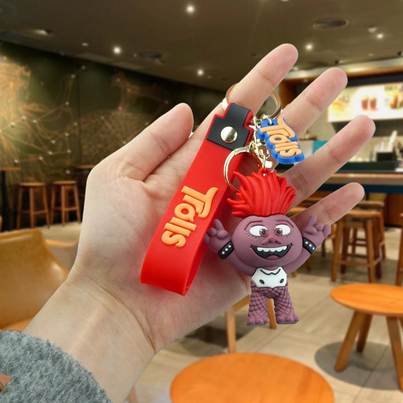 Очаровательный брелок-подвеска для рюкзака в виде куклы-тролля, милый, необычный, мультяшный резиновый аксессуар Queen